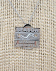Sterling Silver Beach Badge Necklace