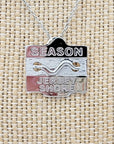 Sterling Silver Beach Badge Necklace - Jersey Shore