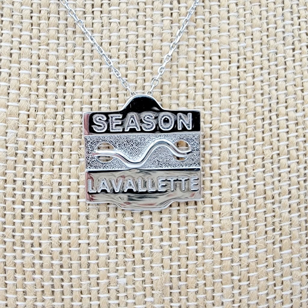 Sterling Silver Beach Badge Necklace - Lavallette
