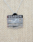 Sterling Silver Beach Badge Necklace - Lavallette