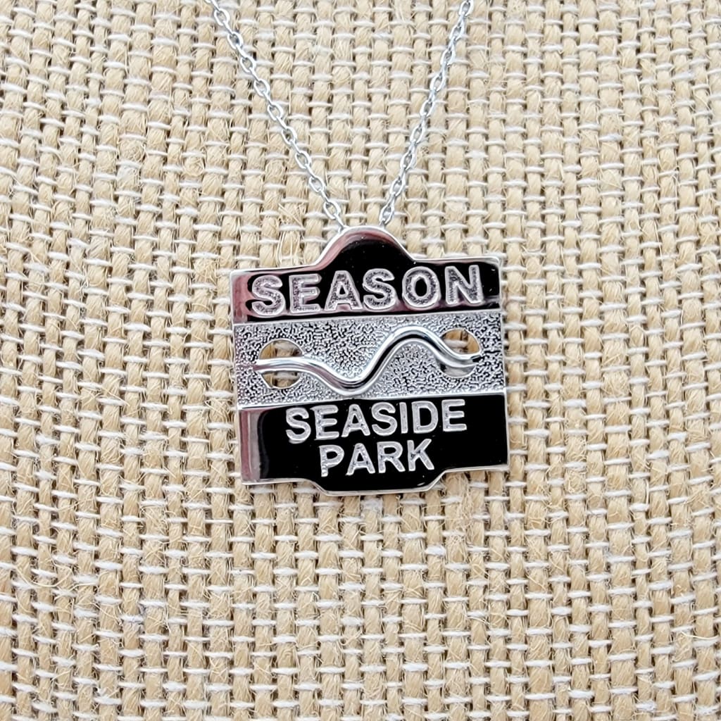 Sterling Silver Beach Badge Necklace - Seaside Park