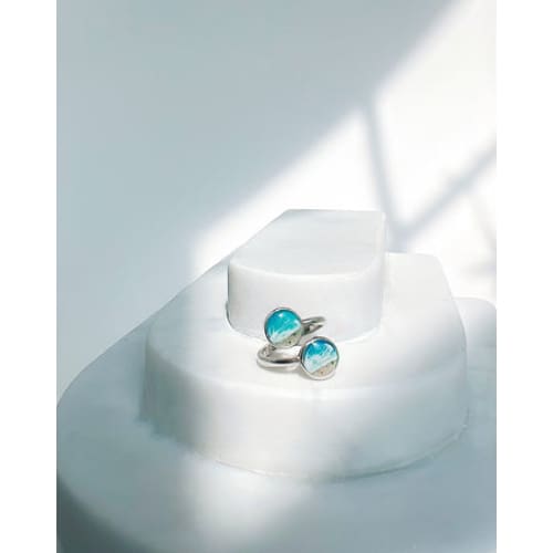 Sterling Silver Colliding Waves Ring - Jewelry