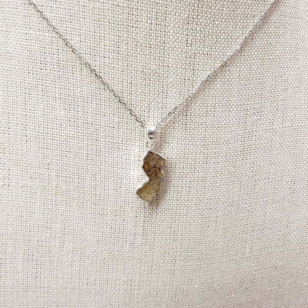 Sterling Silver Necklace with Jersey Shore Sand Charm