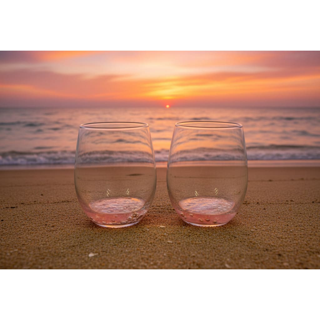 Sunset Stemless Wine Glasses - Housewares