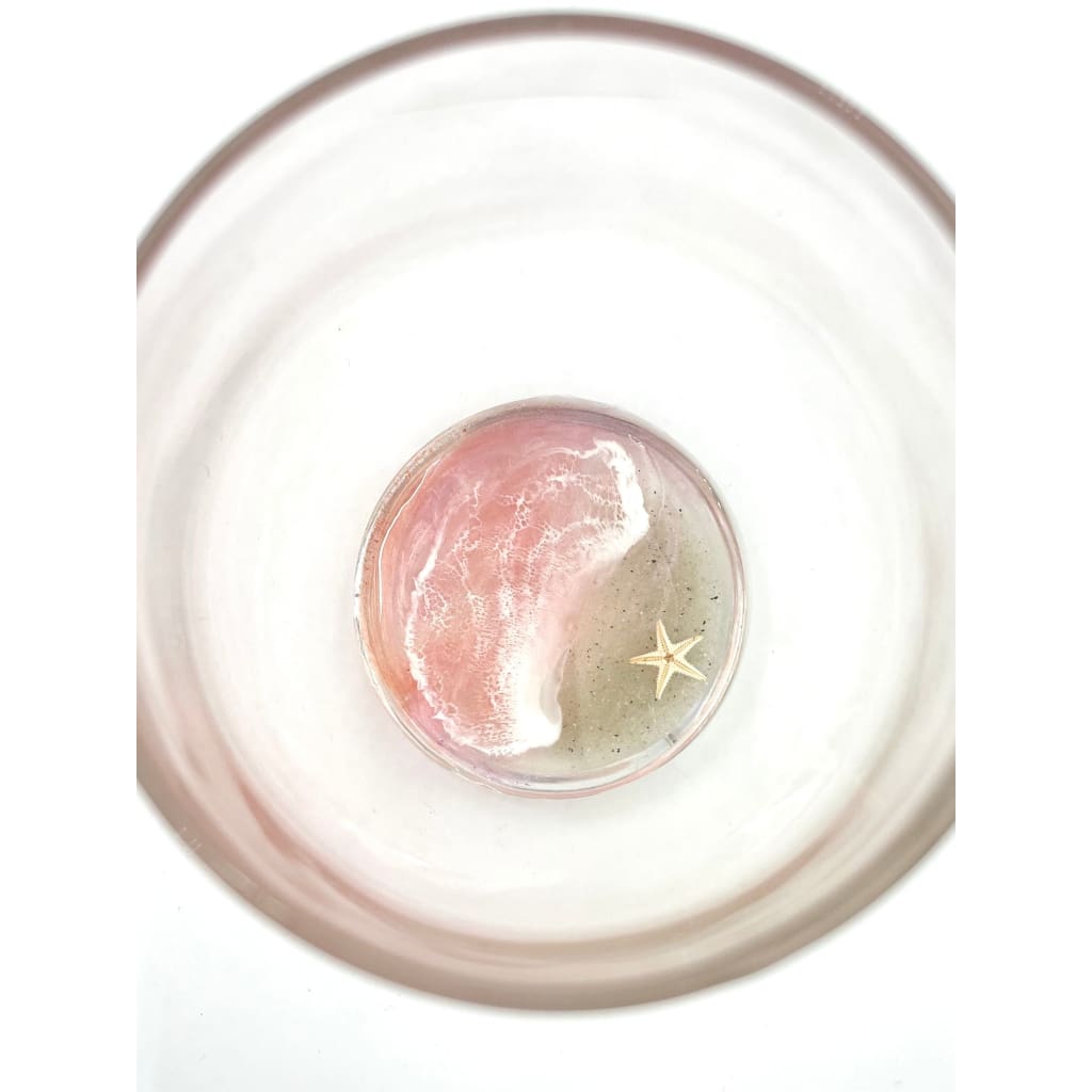 Sunset Stemless Wine Glasses - With Starfish - Housewares