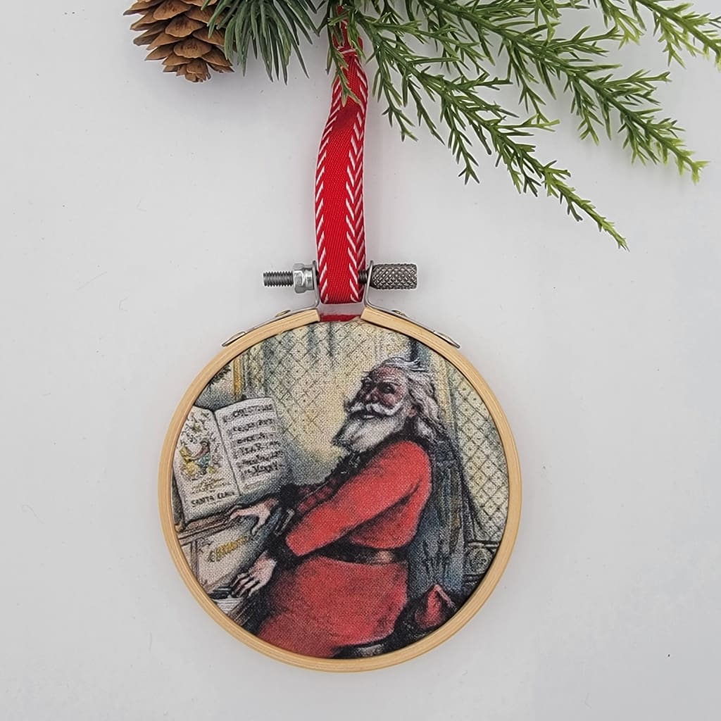 Thomas Nast Hoop Ornaments - Piano Santa - Apparel & Accessories