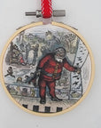 Thomas Nast Hoop Ornaments - Pulling Back the Curtain - Apparel & Accessories