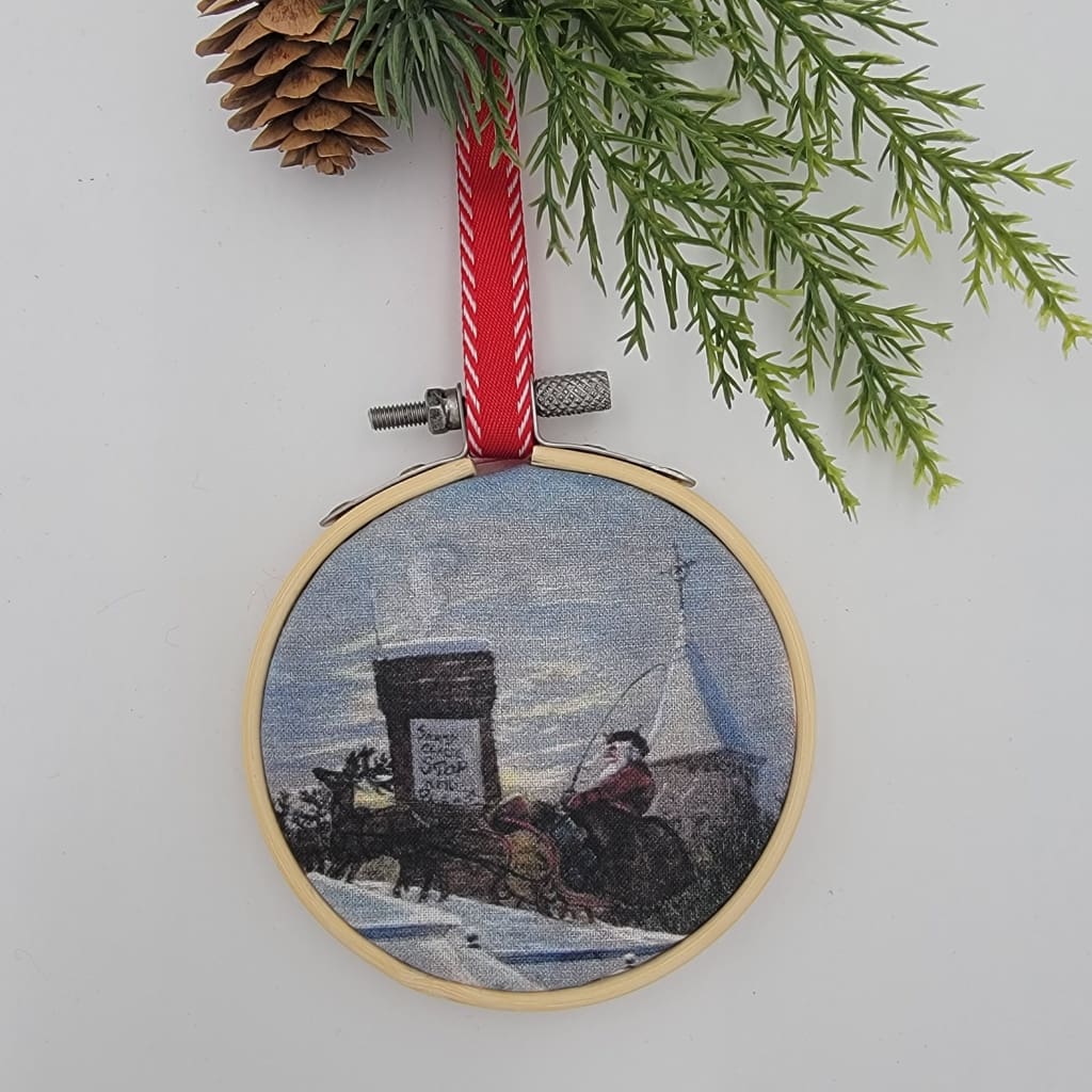Thomas Nast Hoop Ornaments - Rooftop Sleigh - Apparel & Accessories