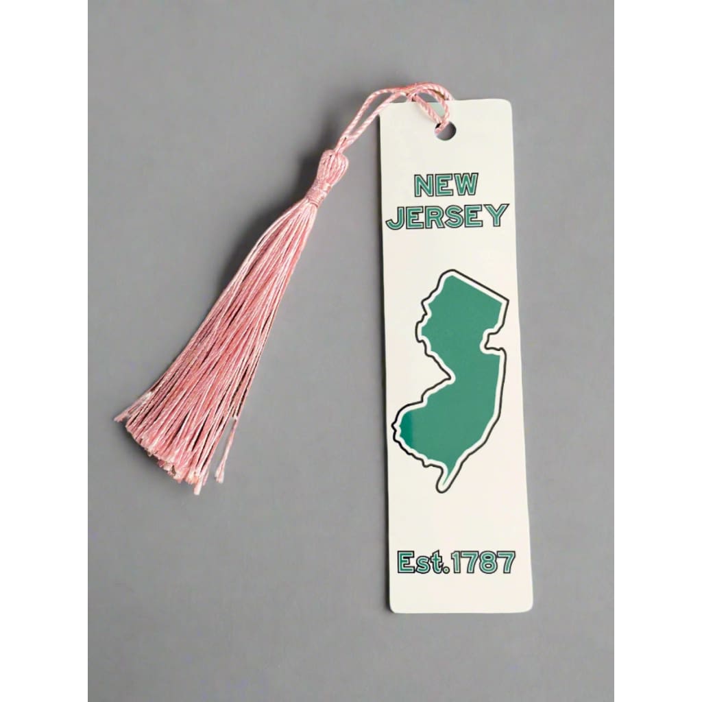 Tin Bookmark with Tassel - New Jersey Est. 1787 - Books & Cards