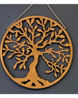 Tree of Life Wall Hanging - 15’’ Round Tree of Life 3-D Cutout Tree of Life Wall Hanging - Jewelry & Accessories