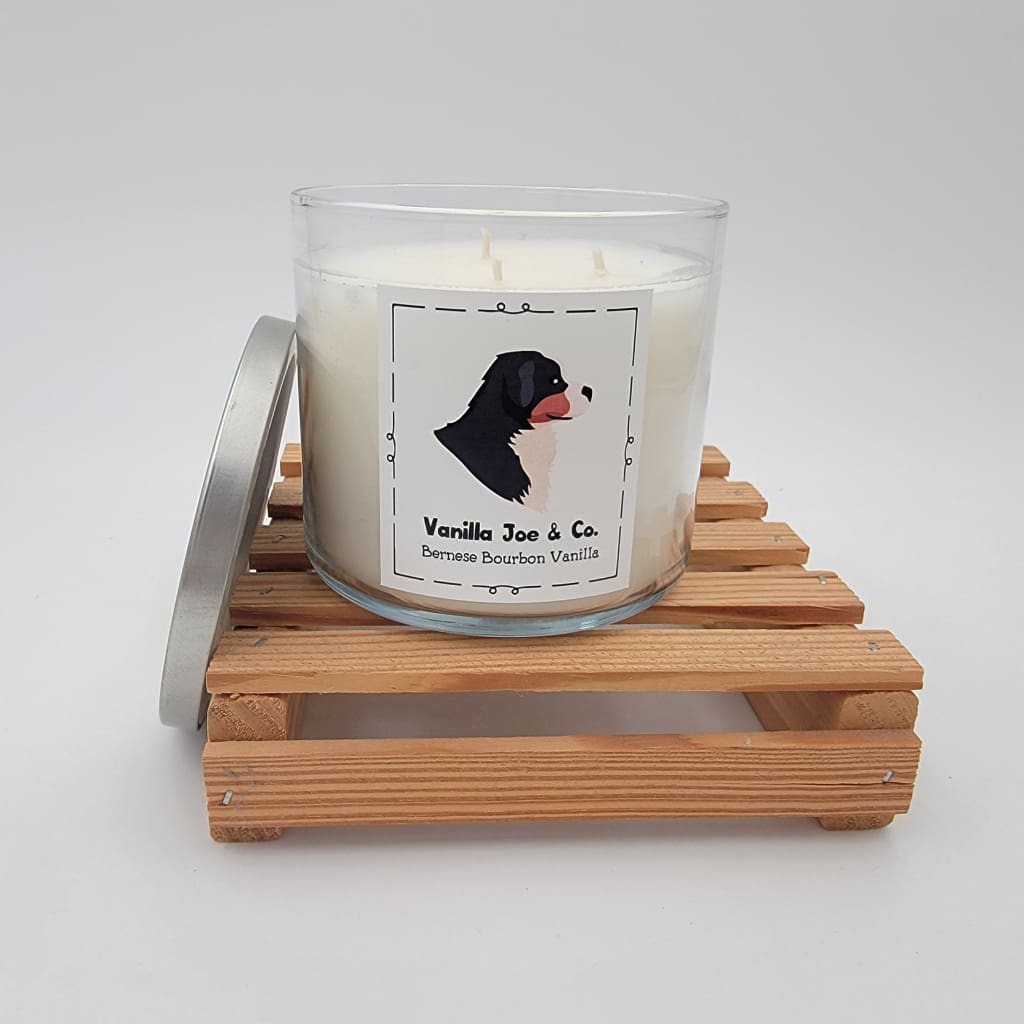 Vanilla Joe &amp; Co. Dog Candle - 18 oz 3 Wick - Bernese Mountain Dog