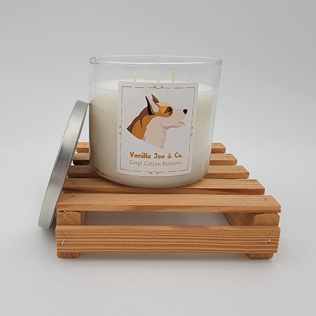 Vanilla Joe &amp; Co. Dog Candle - 18 oz 3 Wick - Corgi