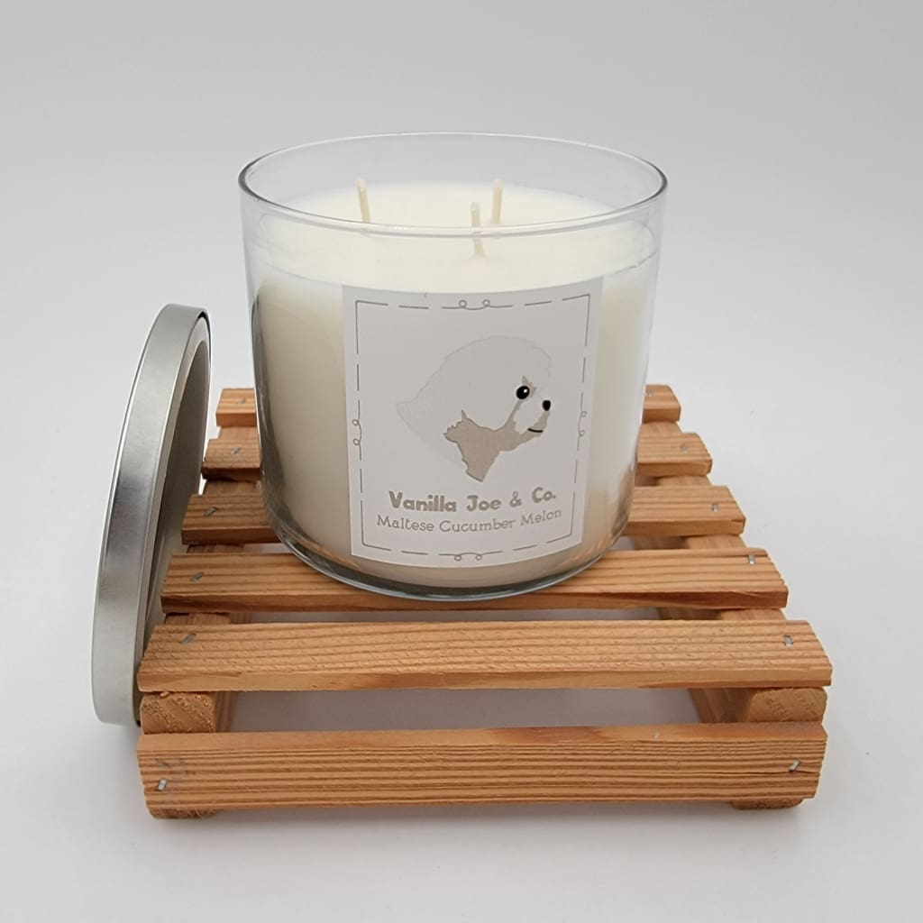 Vanilla Joe &amp; Co. Dog Candle - 18 oz 3 Wick - Maltese