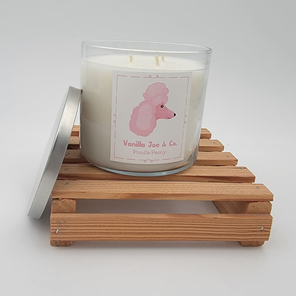 Vanilla Joe &amp; Co. Dog Candle - 18 oz 3 Wick - Poodle