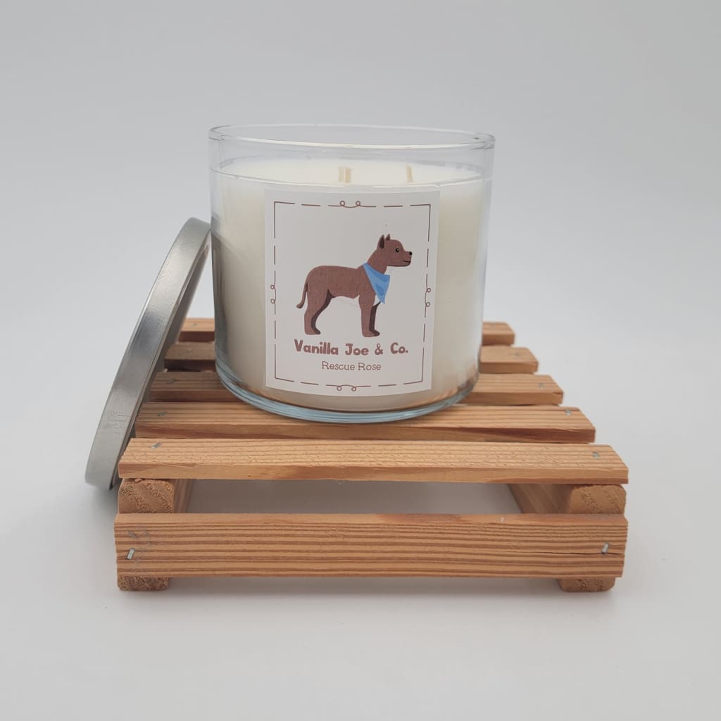 Vanilla Joe &amp; Co. Dog Candle - 18 oz 3 Wick - Rescue