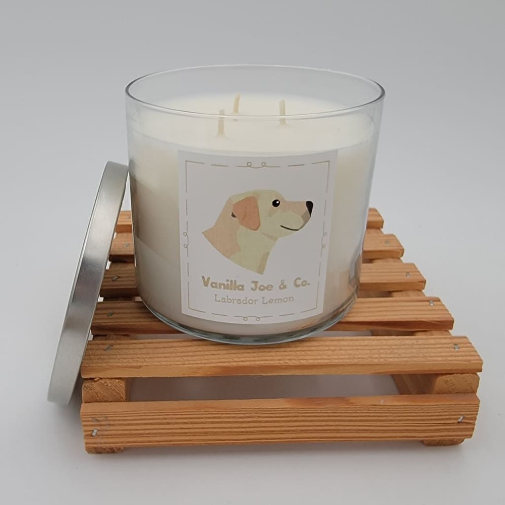 Vanilla Joe &amp; Co. Dog Candle - 18 oz 3 Wick - Yellow Lab