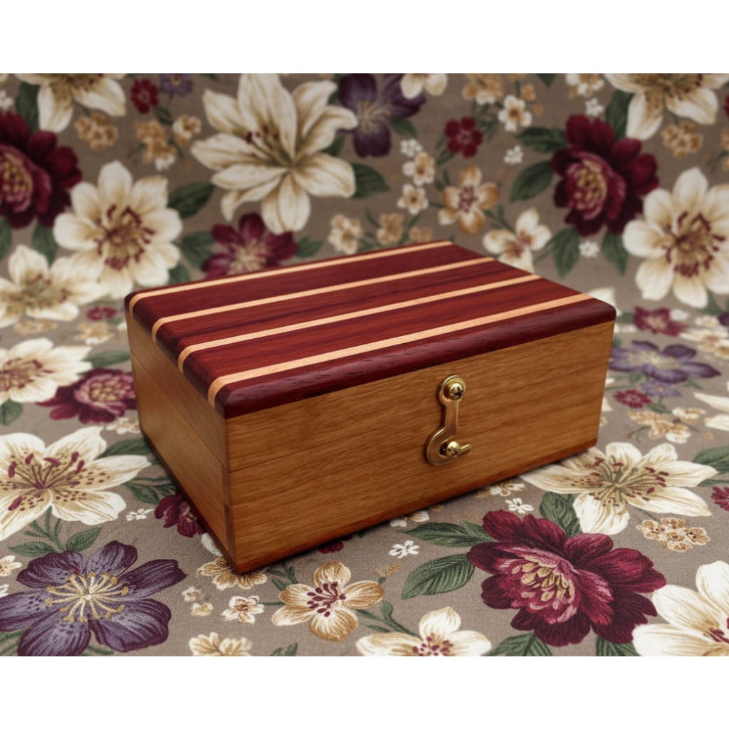 Wooden Memory Box - Striped Paddock and Maple - Home &amp; Lifestyle