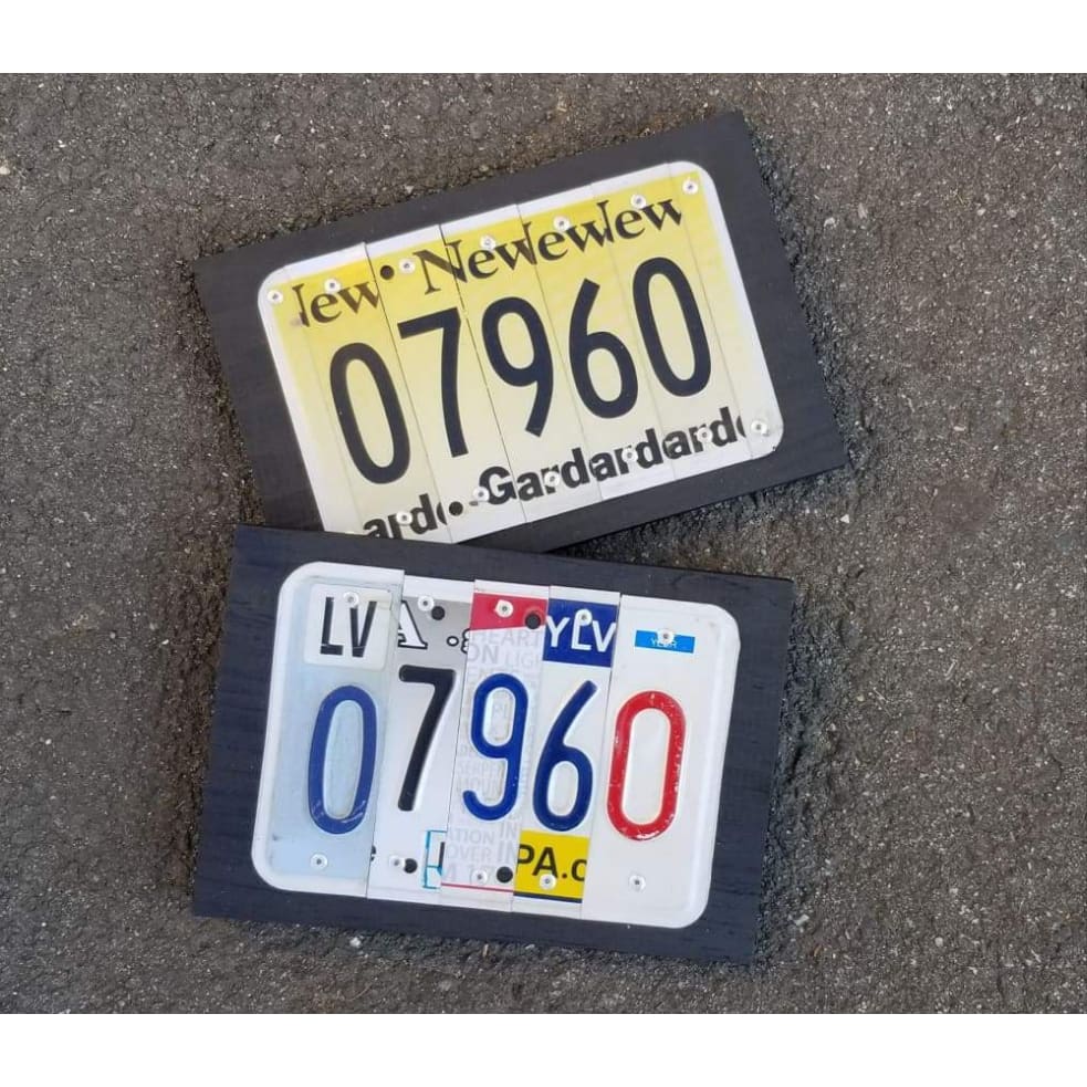 Zip Code License Plate Sign - Home &amp; Lifestyle