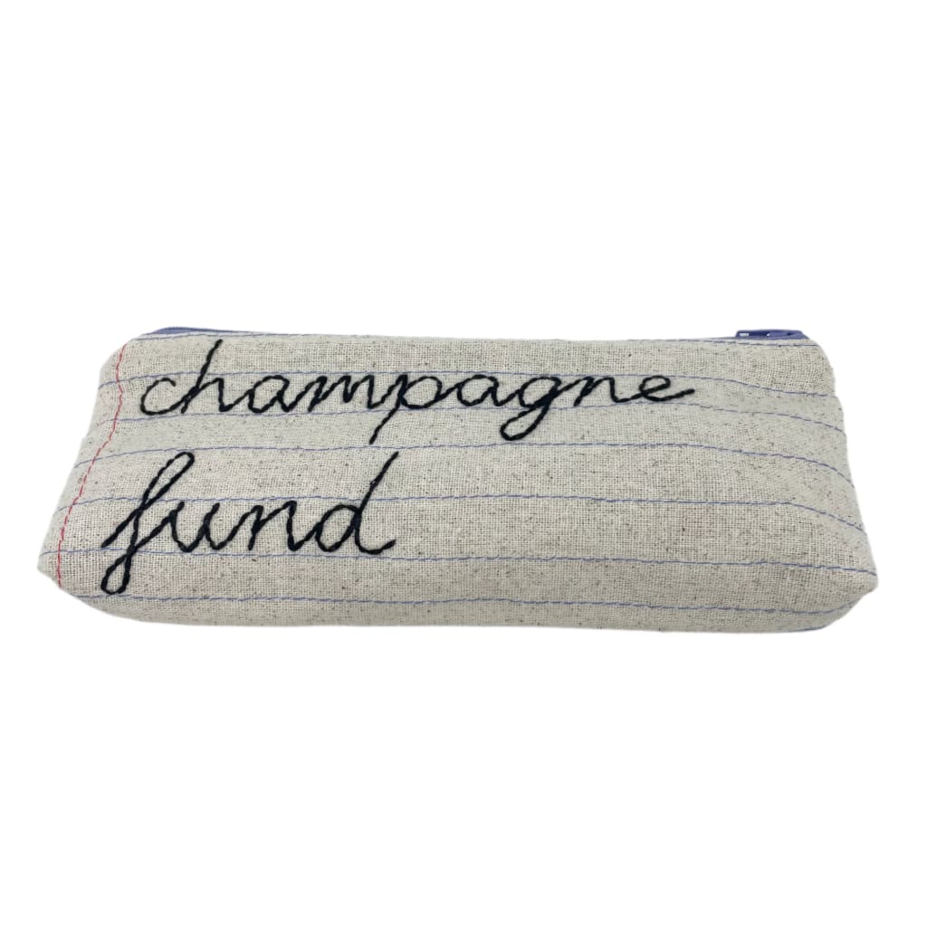 Zippered Pencil Case - Champagne Fund - Jewelry & Accessories