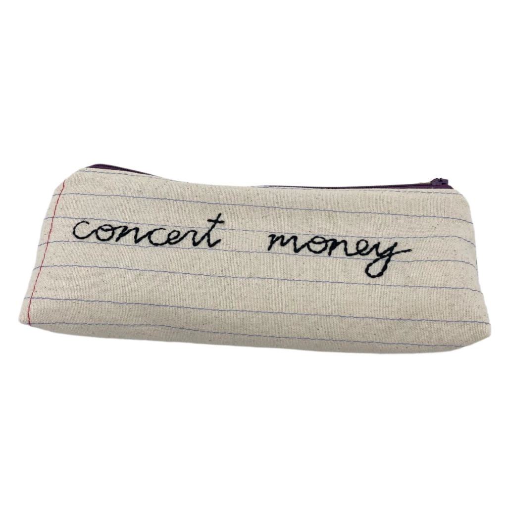 Zippered Pencil Case - Concert Money - Jewelry &amp; Accessories
