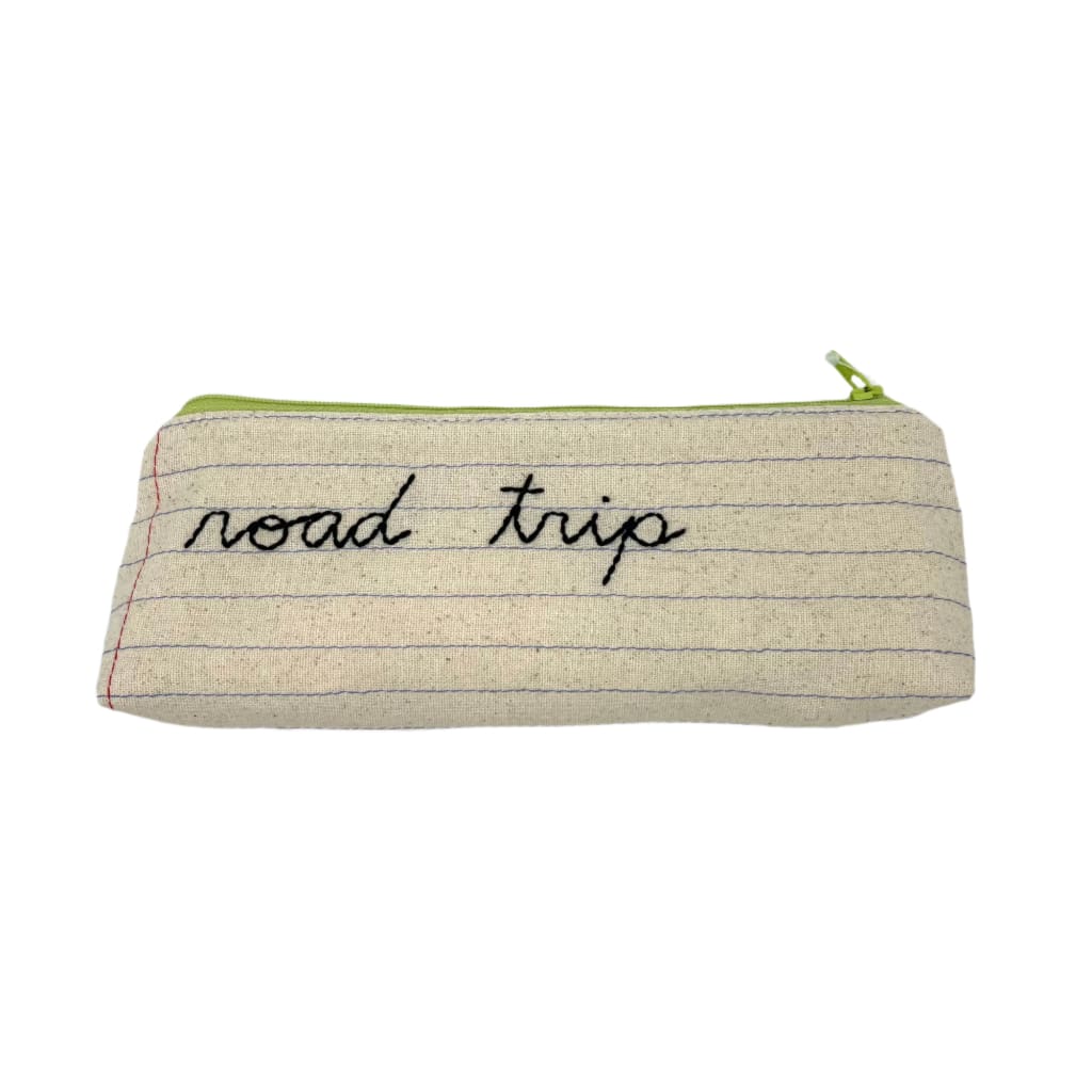 Zippered Pencil Case - Road Trip - Jewelry &amp; Accessories