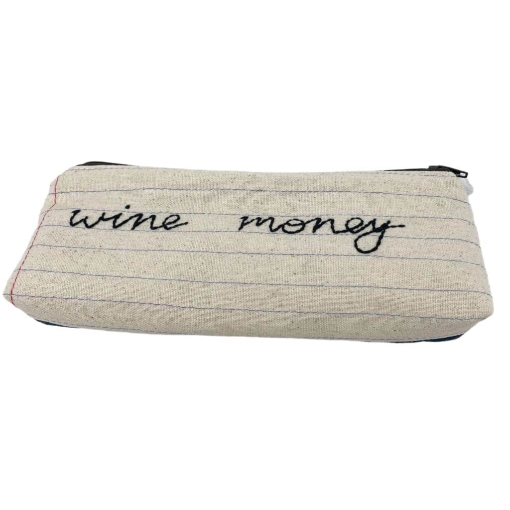 Zippered Pencil Case - Wine Money - Jewelry & Accessories