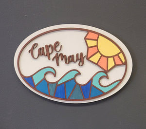 3-D Sun Oval Sign