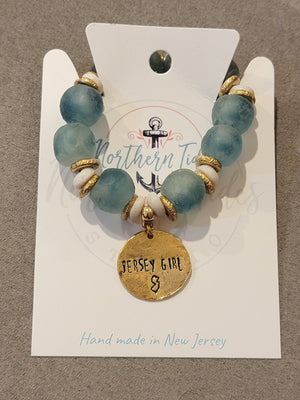African Recycled Glass Coastal Bracelet