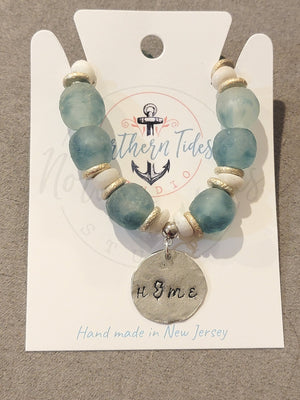 African Recycled Glass Coastal Bracelet