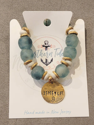 African Recycled Glass Coastal Bracelet