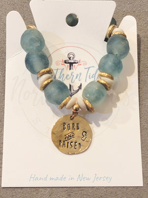African Recycled Glass Coastal Bracelet