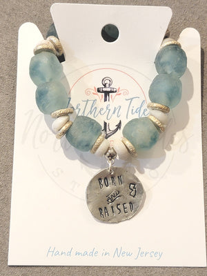 African Recycled Glass Coastal Bracelet