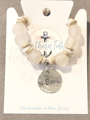 African Recycled Glass Coastal Bracelet