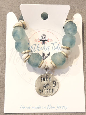 African Recycled Glass Coastal Bracelet