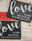 Love you more than Pork Roll/Taylor Ham, 7.5" x 5.5" sign