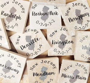 Custom Town Name/Zip Code Coaster