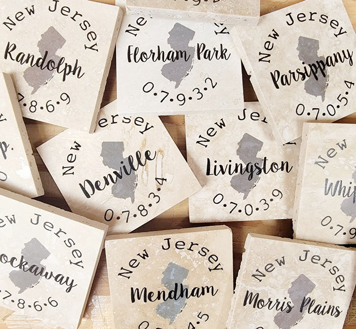 Custom Town Name/Zip Code Coaster