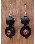 Bog Oak Earrings Circle & Sphere - Jewelry & Accessories