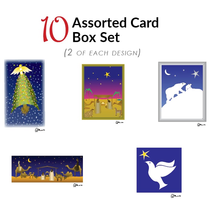 Box Set of 10 Holiday Cards - Christmas - Books & Cards