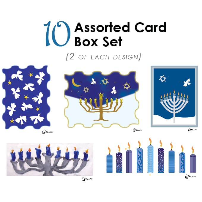 Box Set of 10 Holiday Cards - Hanukkah - Books & Cards