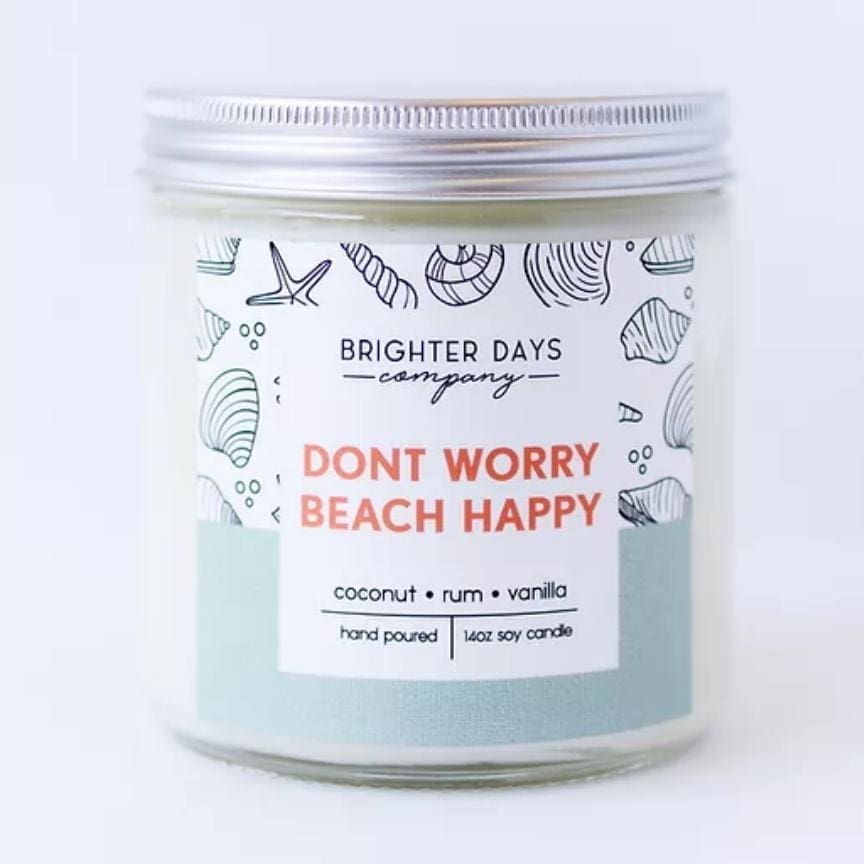 Brighter Days Signature Scent Candles - Don’t worry beach happy - Home &amp; Lifestyle