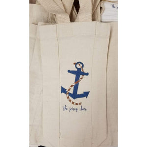 Canvas Wine Tote - Anchor Jersey Shore - Home & Lifestyle