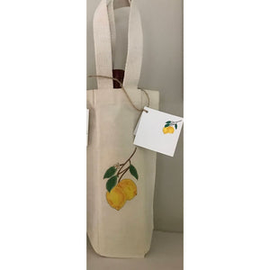 Canvas Wine Tote - Lemon - Home & Lifestyle