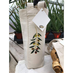 Canvas Wine Tote - Olive - Home & Lifestyle