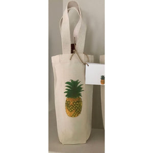 Canvas Wine Tote - Pineapple - Home & Lifestyle