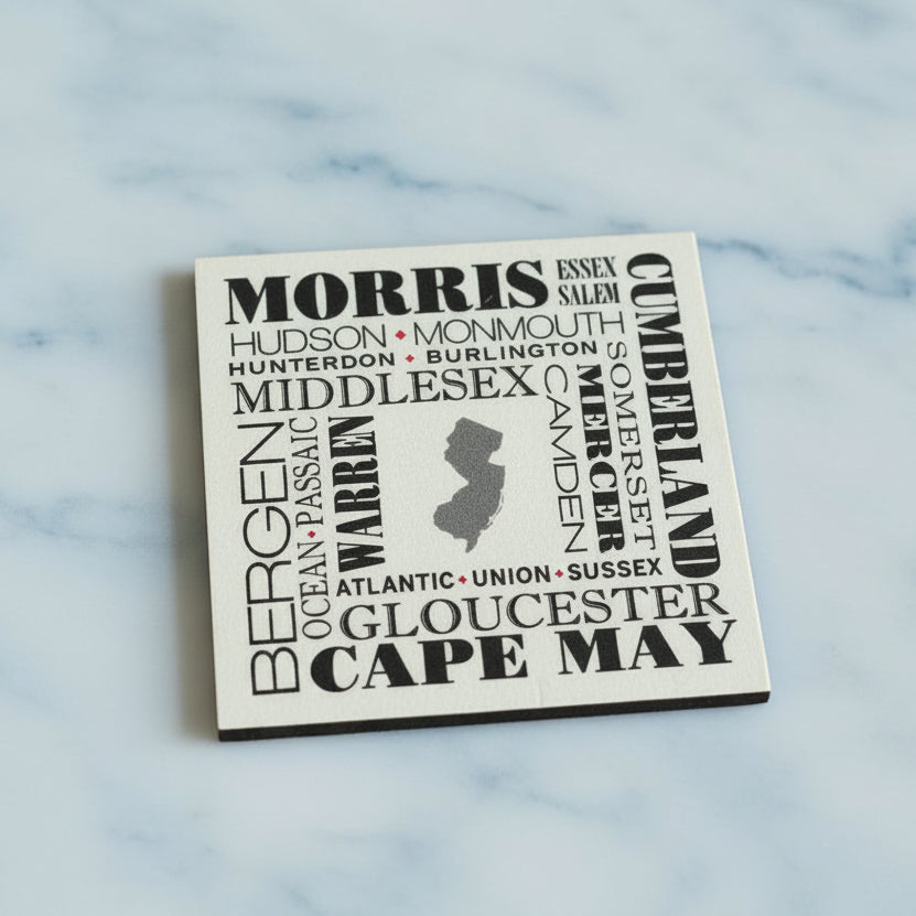 NJ Counties Coaster - Home & Lifestyle