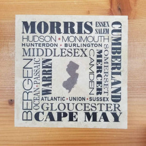 NJ Counties Coaster - Home & Lifestyle