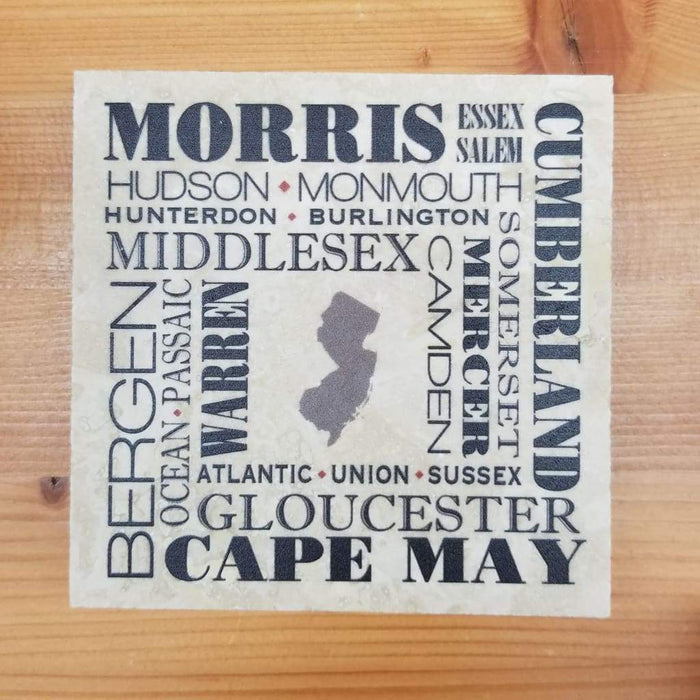 Counties of New Jersey Coaster