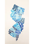 Counties Print - Blue Unframed - Prints & Artwork