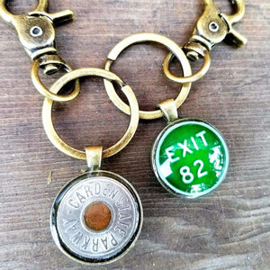 Custom Double-sided Parkway Token/Exit Sign Keychain - Jewelry & Accessories